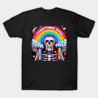 "Everything Sucks" Crying Skeleton T-Shirt